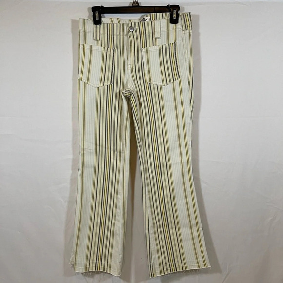 Free People Pants - Free People Aura Low Rise striped flare pants 28